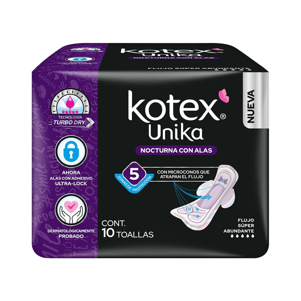 TOALLAS SANIT KOTEX ULTRA SEC NOC CON 10