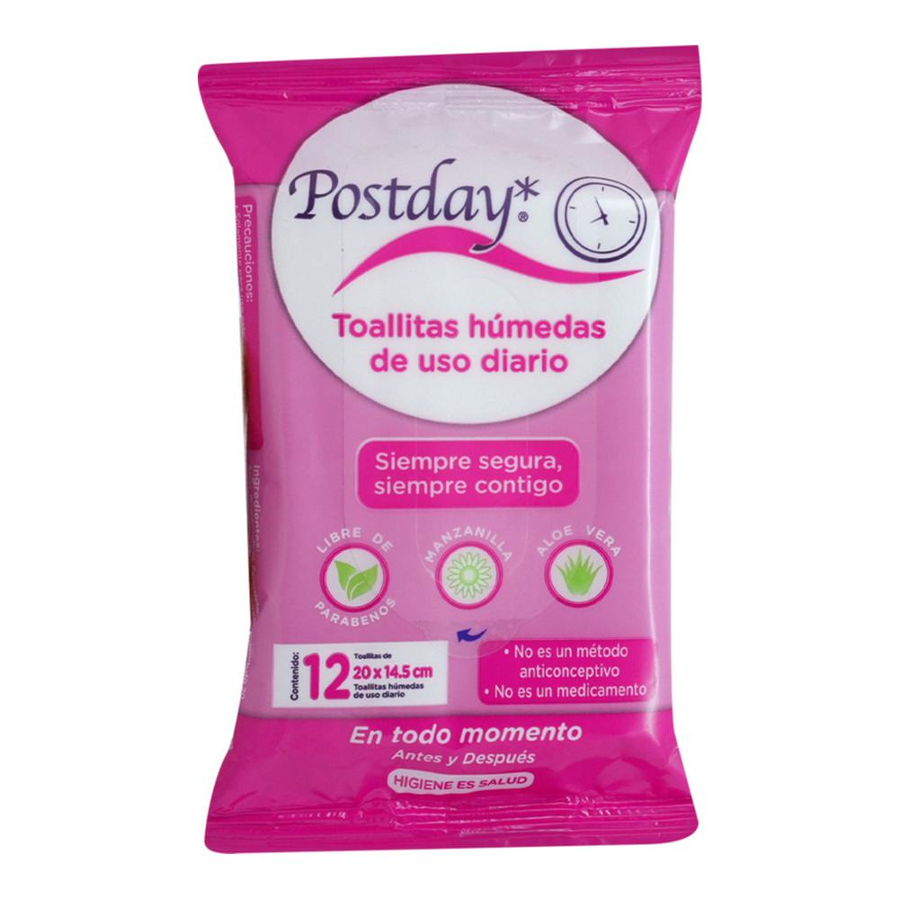 TOALLAS HUMEDAS INTIMA POSTDAY CON 12