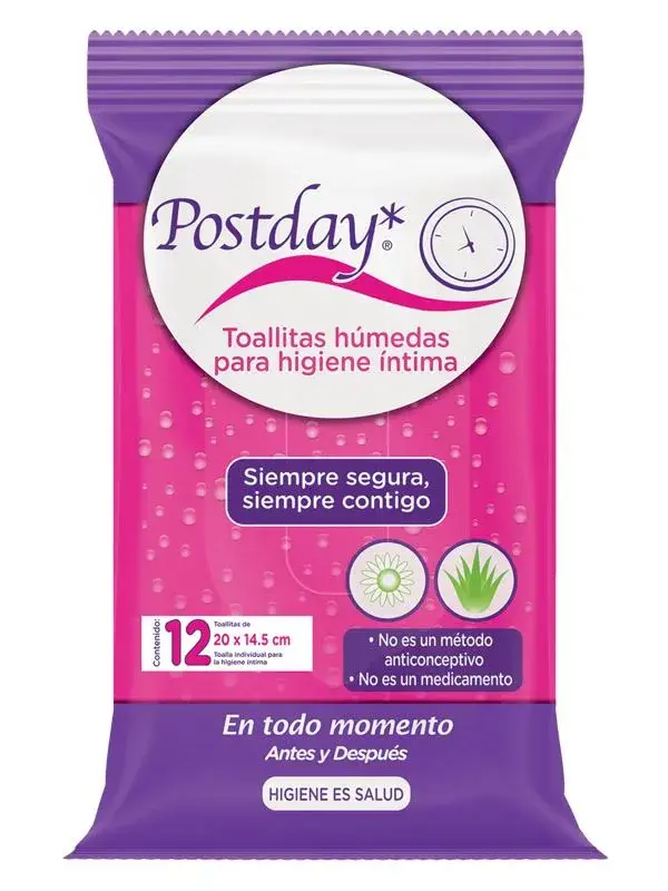 TOALLAS HUMEDAS INTIMA POSTDAY CON 12