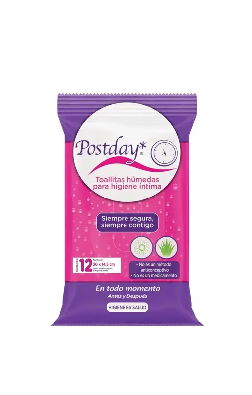 TOALLAS HUMEDAS INTIMA POSTDAY CON 12