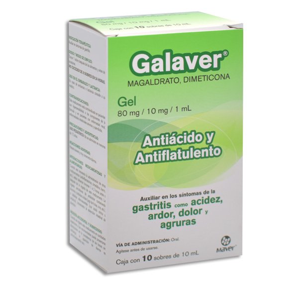 GALAVER 80/10MG/1ML GEL SOBRES C/10 (GI)