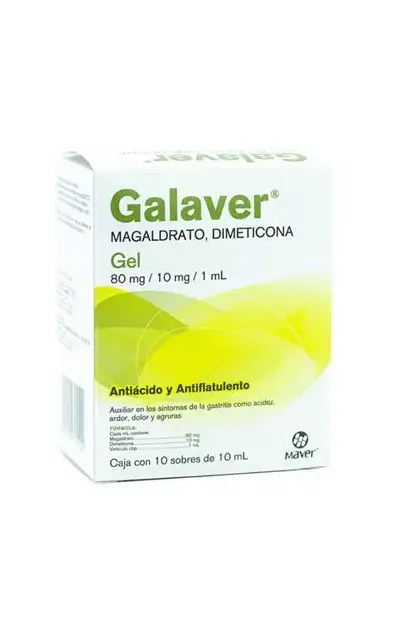 GALAVER 80/10MG/1ML GEL SOBRES CON 10 (GI)