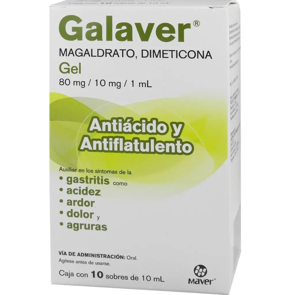 GALAVER 80/10MG/1ML GEL SOBRES CON 10 (GI)