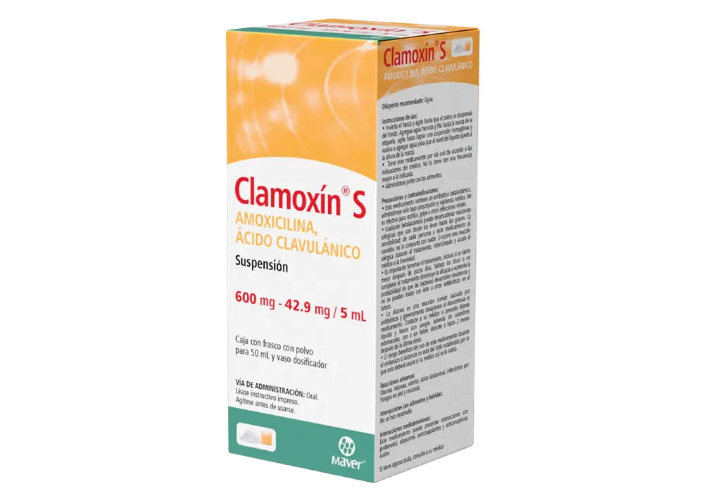 CLAMOXIN S 600/42.9MG SUSPENSION 50ML (GI)