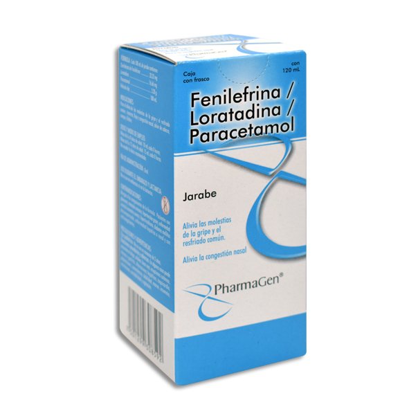 FENILEFRINA/LORATADINA/PARACETAMOL PHARMAGEN JARABE 120ML (GI)