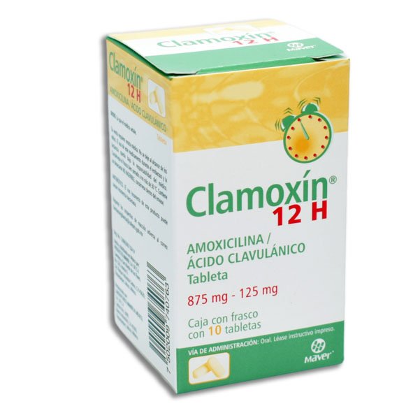 CLAMOXIN 12H 875/125MG TABLETAS C/10 (GI)