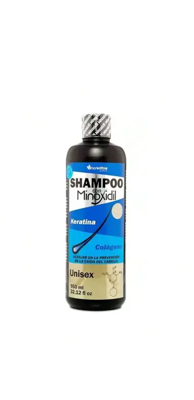 SHAMPOO MINOXIDIL UNISEX CON KERATINA Y COLAGENO 950ML