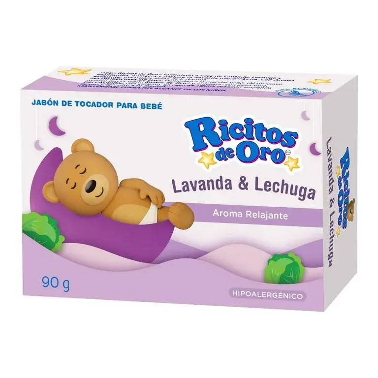 JABON RICITOS DE ORO LAVANDA Y LECHUGA 90G