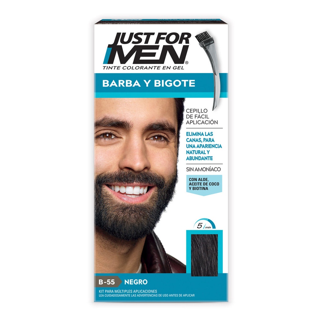 TIN JUST FOR MEN BARBA/B NEGRA
