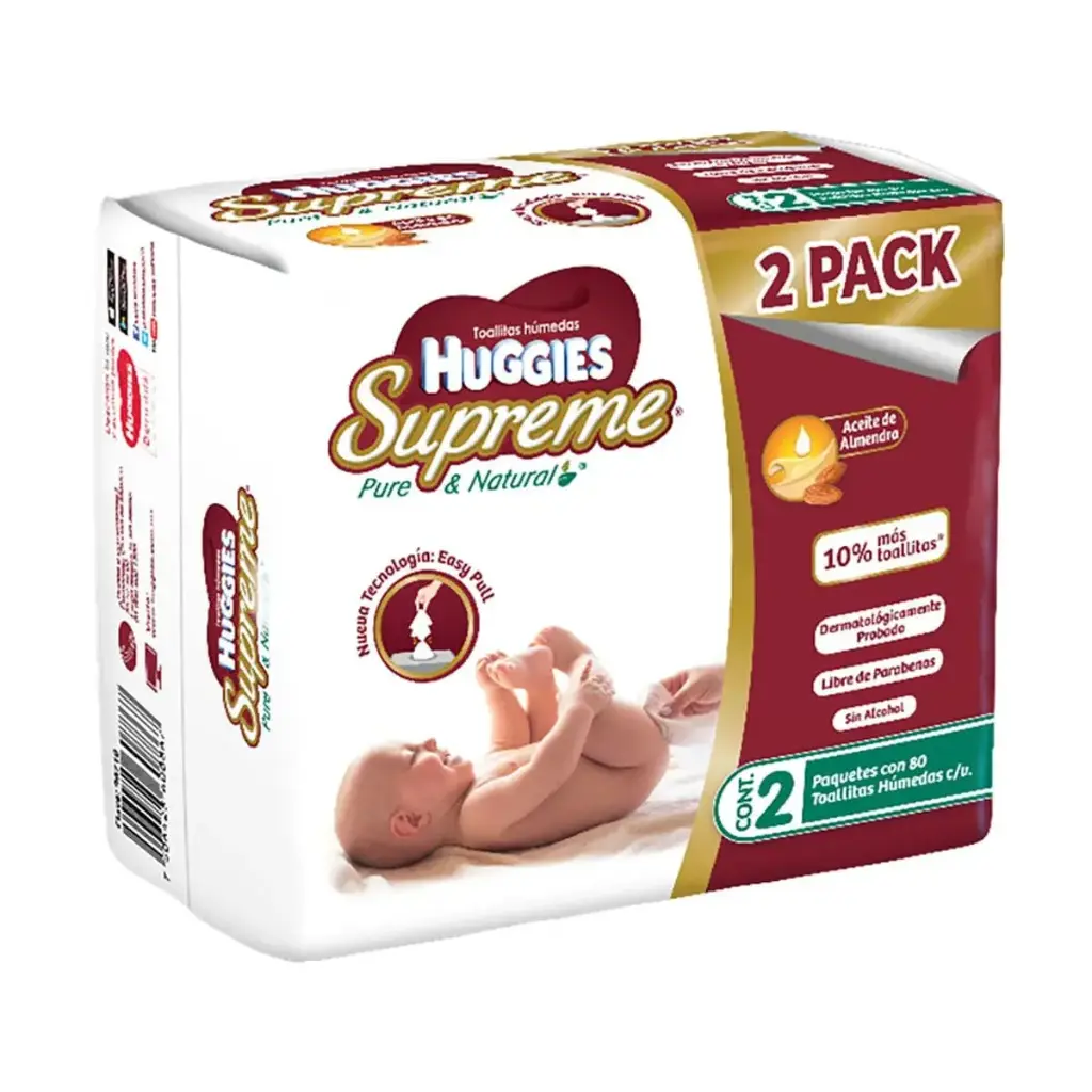 TOALLAS HUMEDAS HUGGIES SUPREME 2PACK
