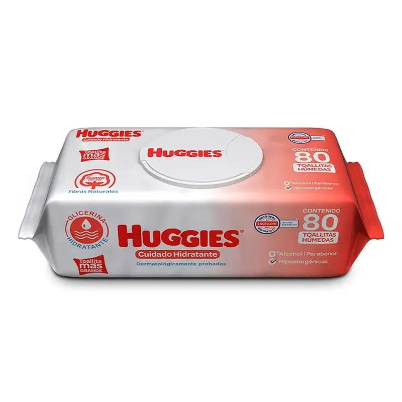 TOALLAS HUGGIES HUMEDAS N/CARE ROJO CON 80
