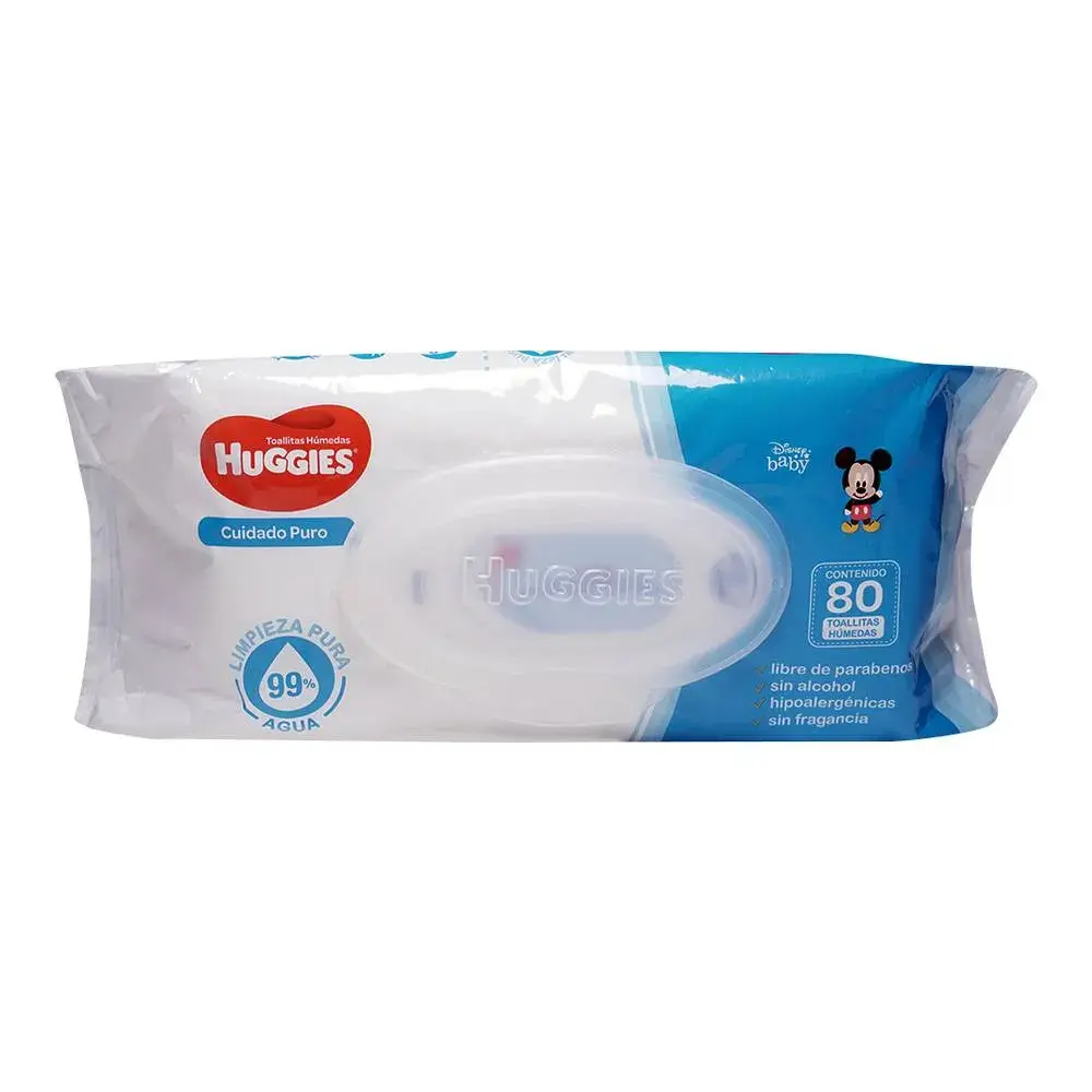 TOALLAS HUGGIES HUMEDAS S/AROMA CON 80