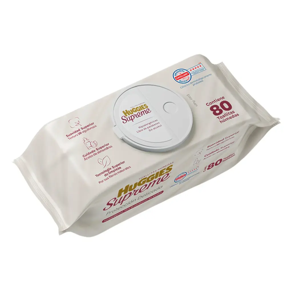 TOALLAS HUMEDAS HUGGIES SUPREME CON 80