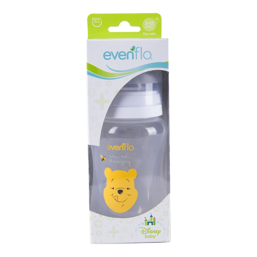 BIBERON EVENFLO CUELLO ANCHO POOH 9 OZ