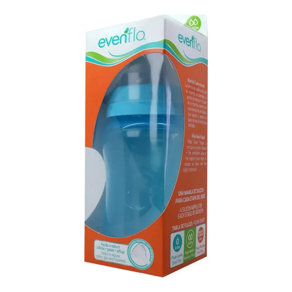 BIBERON EVENFLO CUELLO ANCHO 9 OZ 3-12 MS