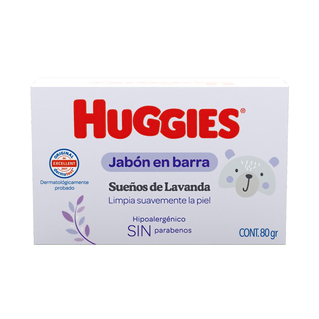 JABON HUGGIES RELAJANTE EN BARRA 80 G