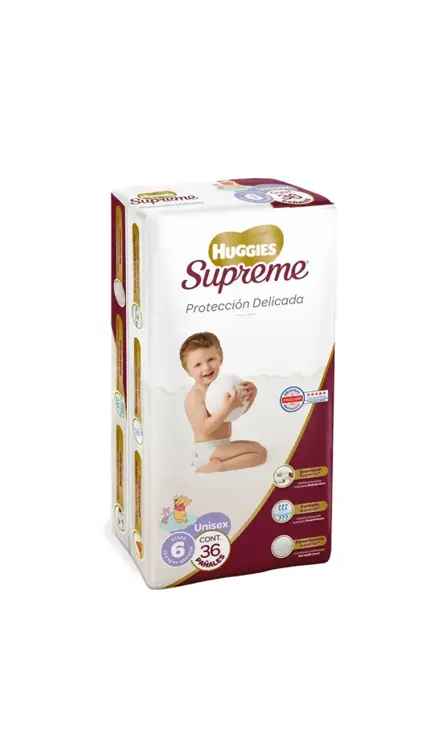 PAÑAL HUGGIES SUPREME 6 UNISEX CON 36