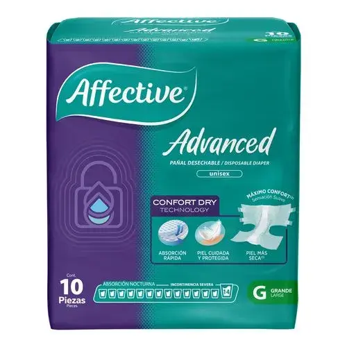 PAÑAL AFFECTIVE ADVANCED GRANDE CON 10