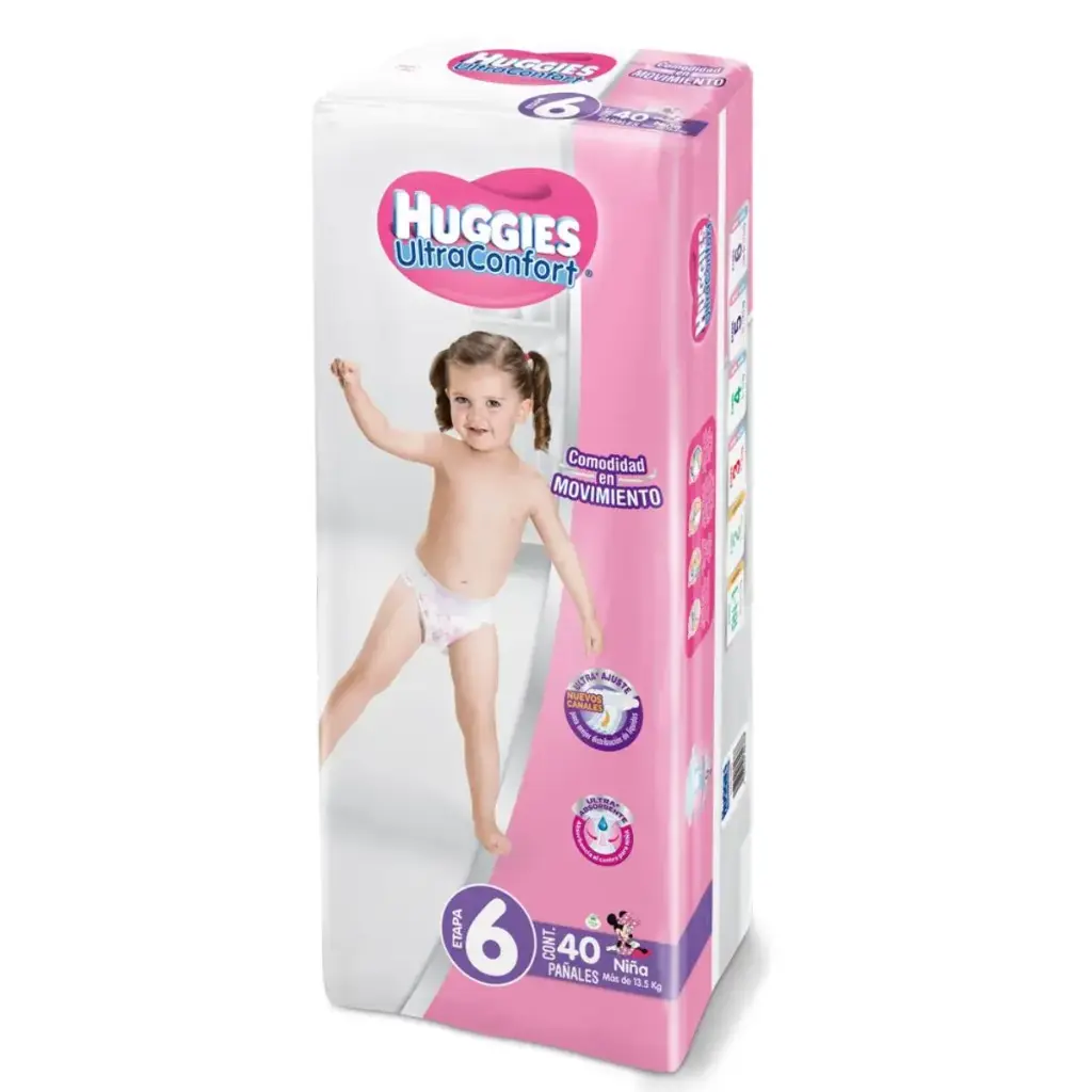 PAÑAL HUGGIES ULTCONF 6 NIÑ CON 40