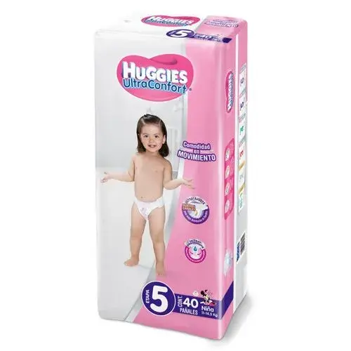PAÑAL HUGGIES ULTCONF 5 NIÑ CON 40