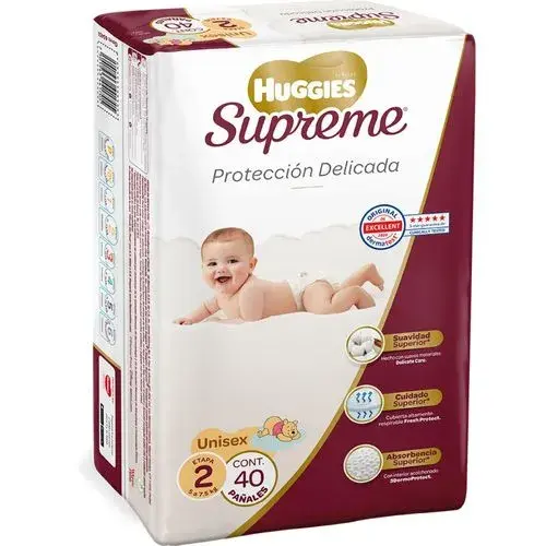 PAÑAL HUGGIES SUPREME 2 CON 40