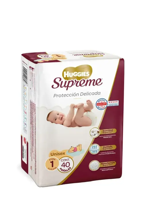 PAÑAL HUGGIES SUPREME 1 CON 40