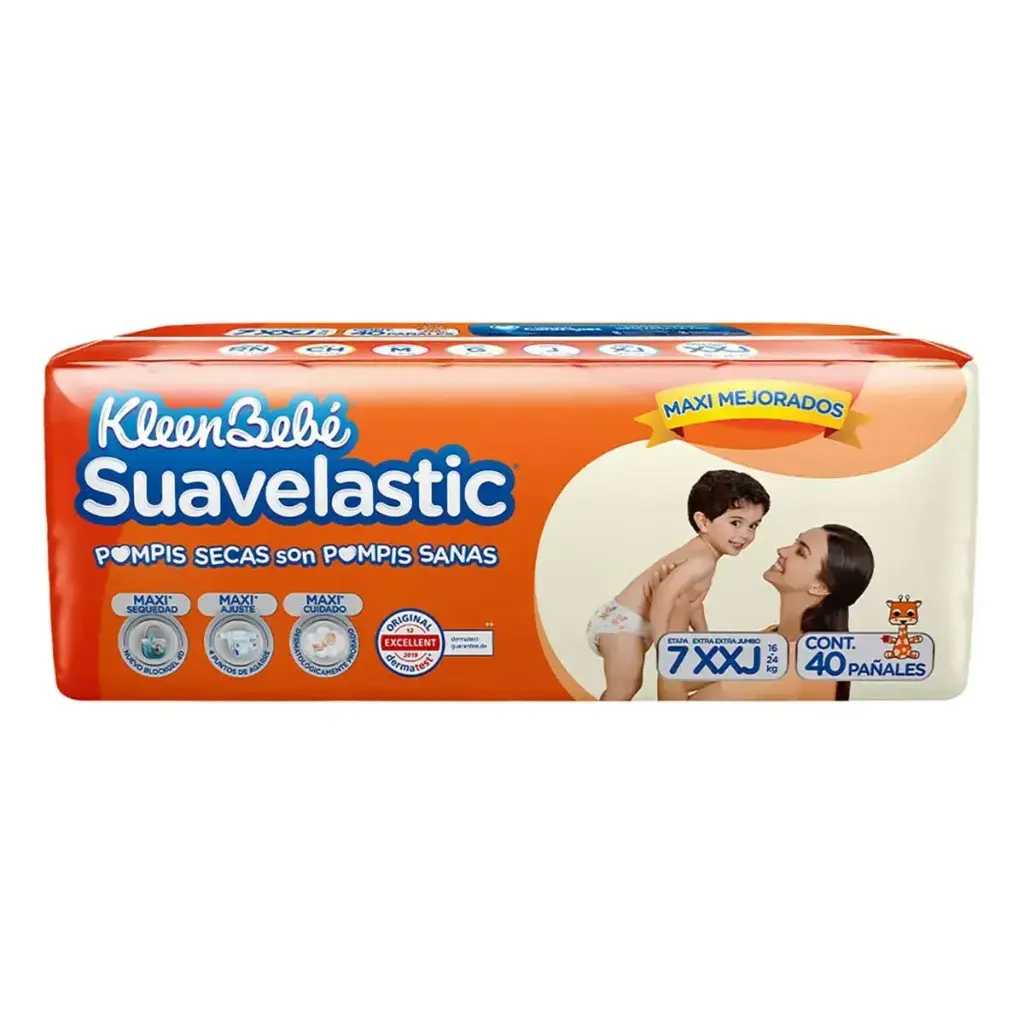 PAÑAL KBB SUAVELASTIC XXJBO E7 40 PZ