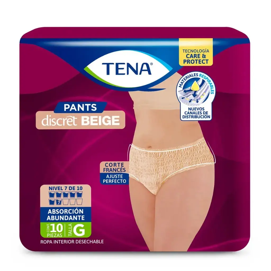 PAÑAL TENA DISCRET GRANDE CON 10