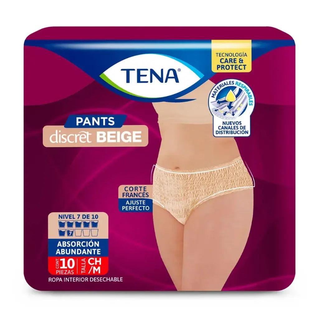 PAÑAL TENA DISCRET MEDIANO CON 10