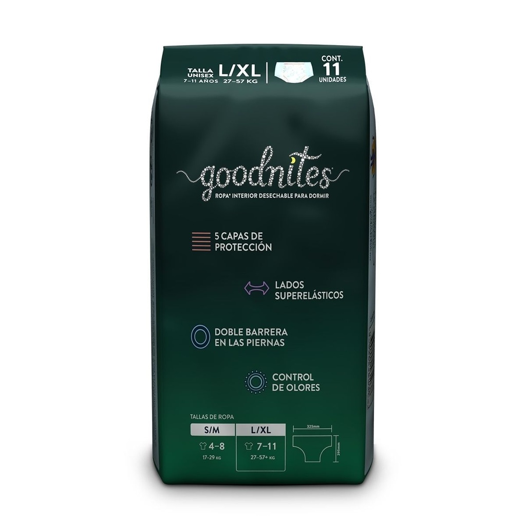 PAÑAL GOODNITES UNISEX L-XL CON 11