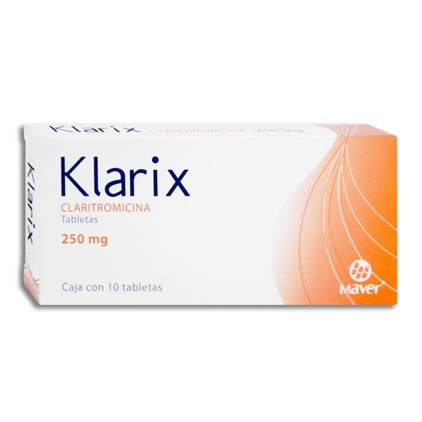 KLARIX 250MG TABLETAS CON 10 (GI)