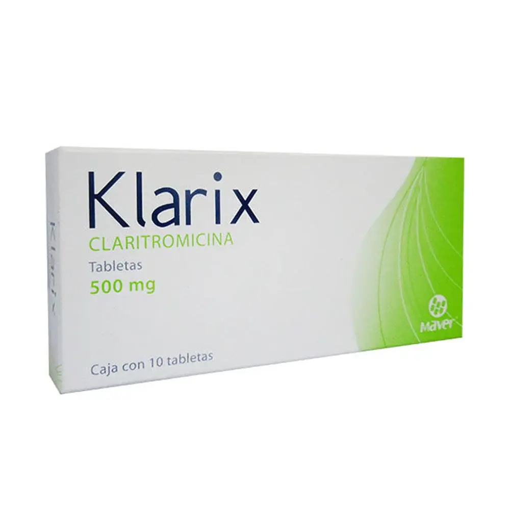 KLARIX 500MG TABLETAS CON 10 (GI)
