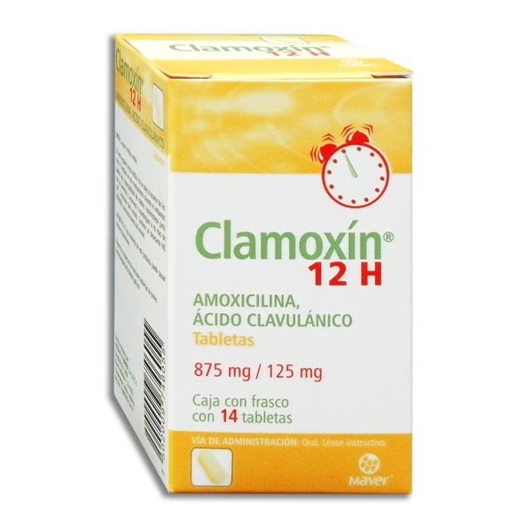 CLAMOXIN 12H 875/125MG TABLETAS C/14 (GI)