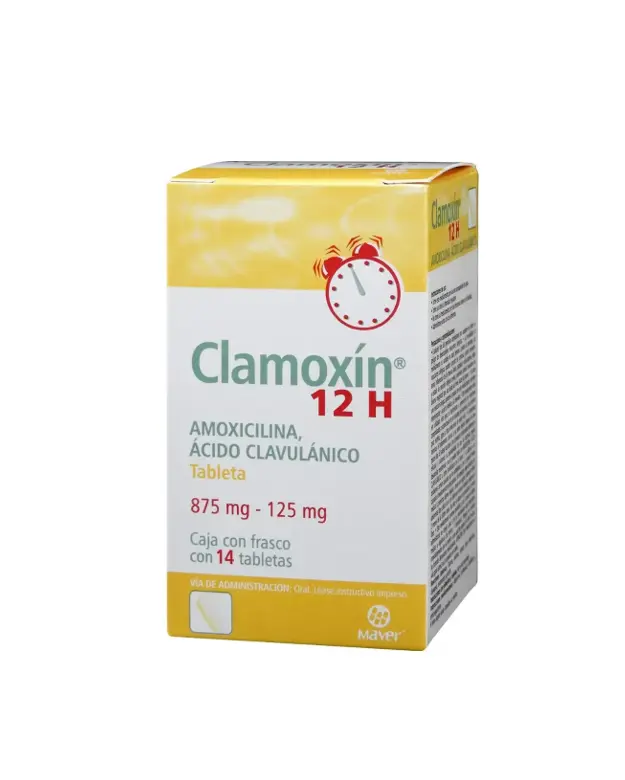 CLAMOXIN 12H 875/125MG TABLETAS CON 14 (GI)