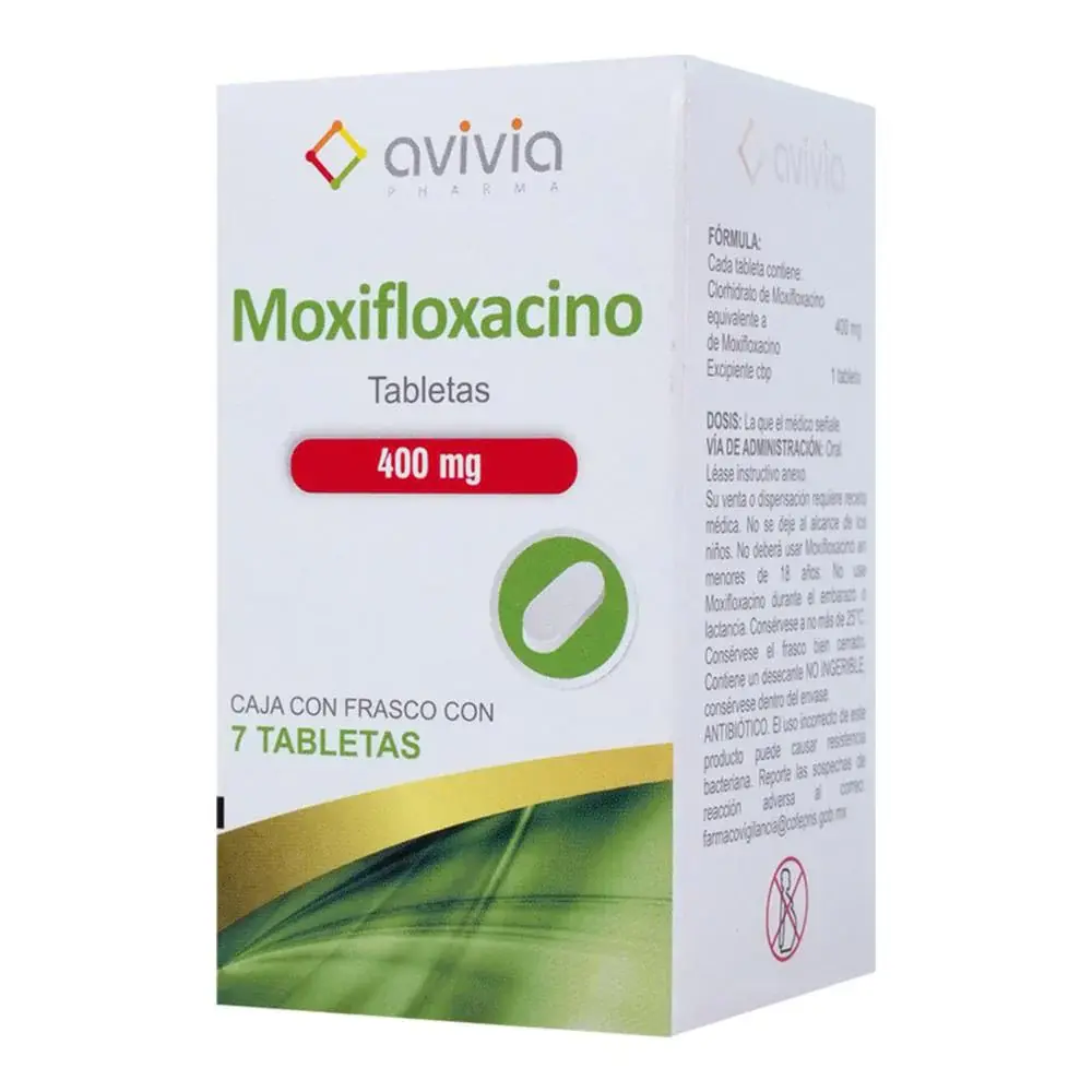 MOXIFLOXACINO AVIVIA 400MG TABLETAS CON 7 (GI)