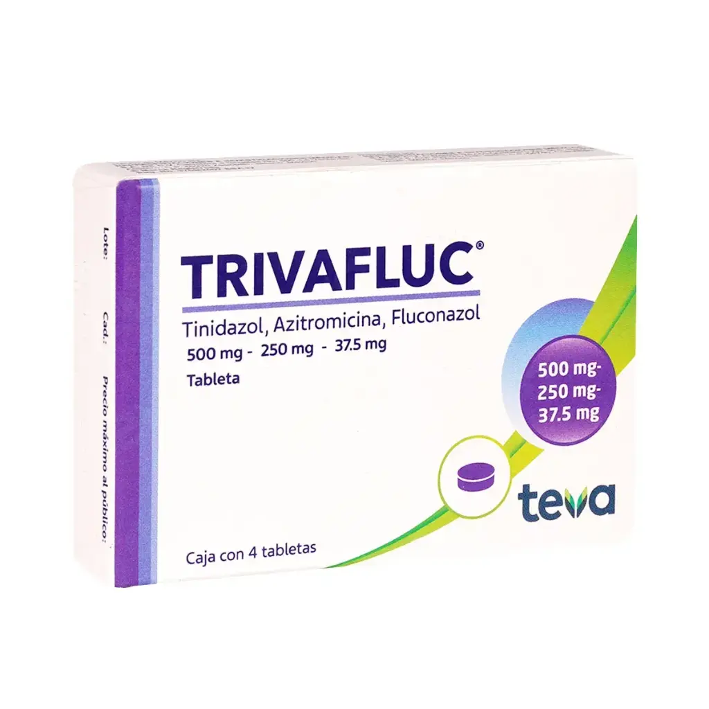 TRIVAFLUC 500/250/37.5MG C/4 TABLETAS