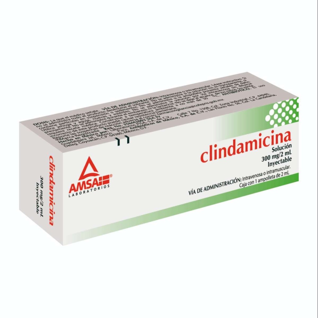 CLINDAMICINA AMSA 300MG/2ML AMPULA CON 1 (GI)