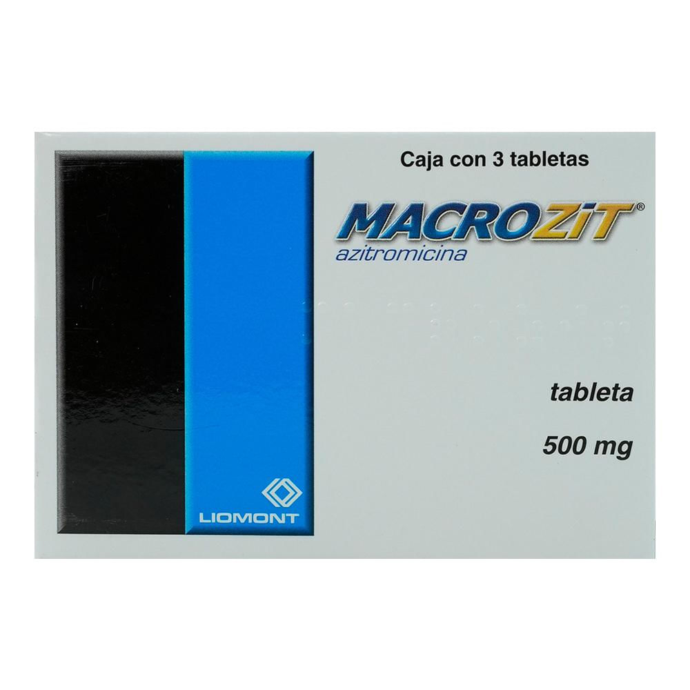 MACROZIT 500MG TABLETAS CON 3
