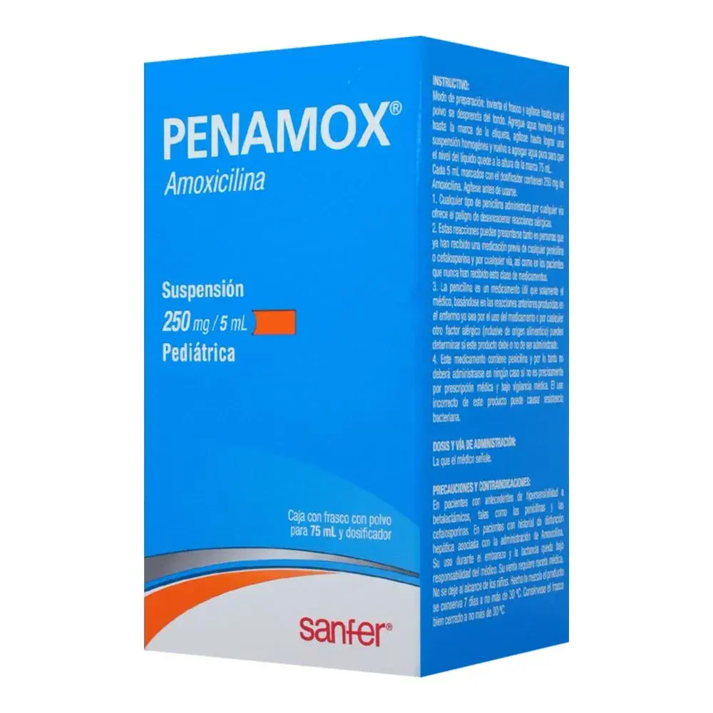 PENAMOX 250MG/5ML SUSPENSION PEDIATRICO 75ML