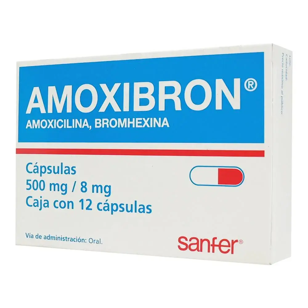 AMOXIBRON 500/8MG CAPSULAS CON 12