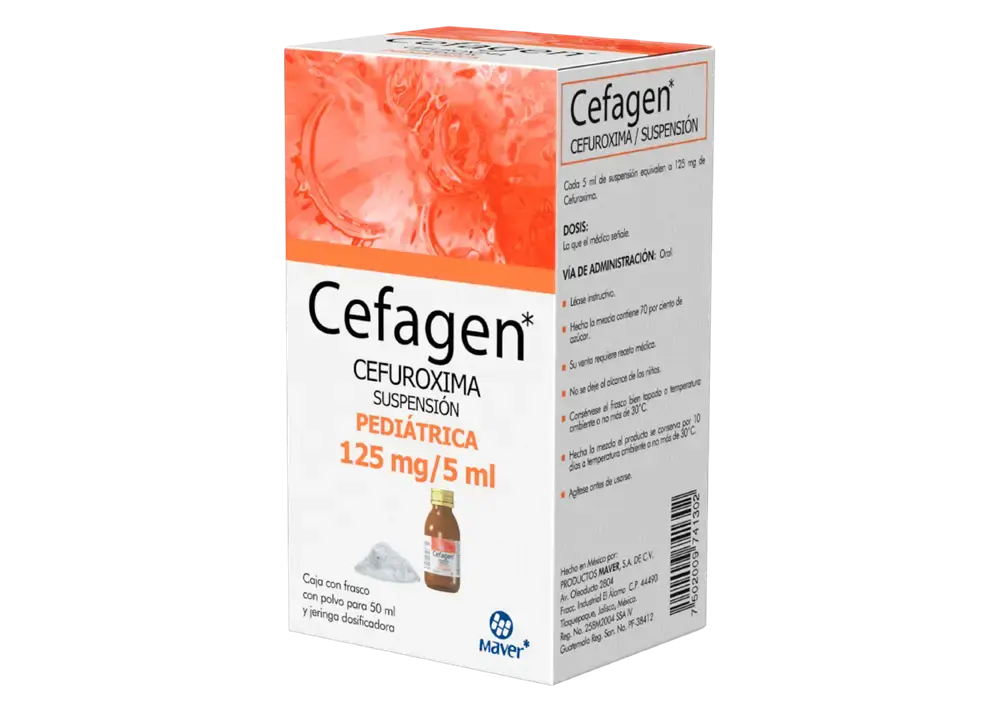 CEFAGEN 125MG/5ML SUSPENSION PEDIATRICO 50ML (GI)