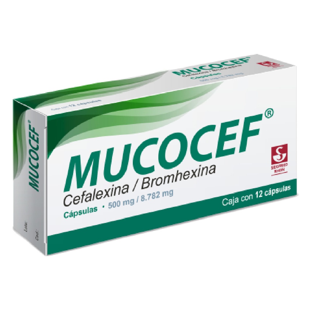 MUCOCEF 500/8.782MG CAPSULAS CON 12