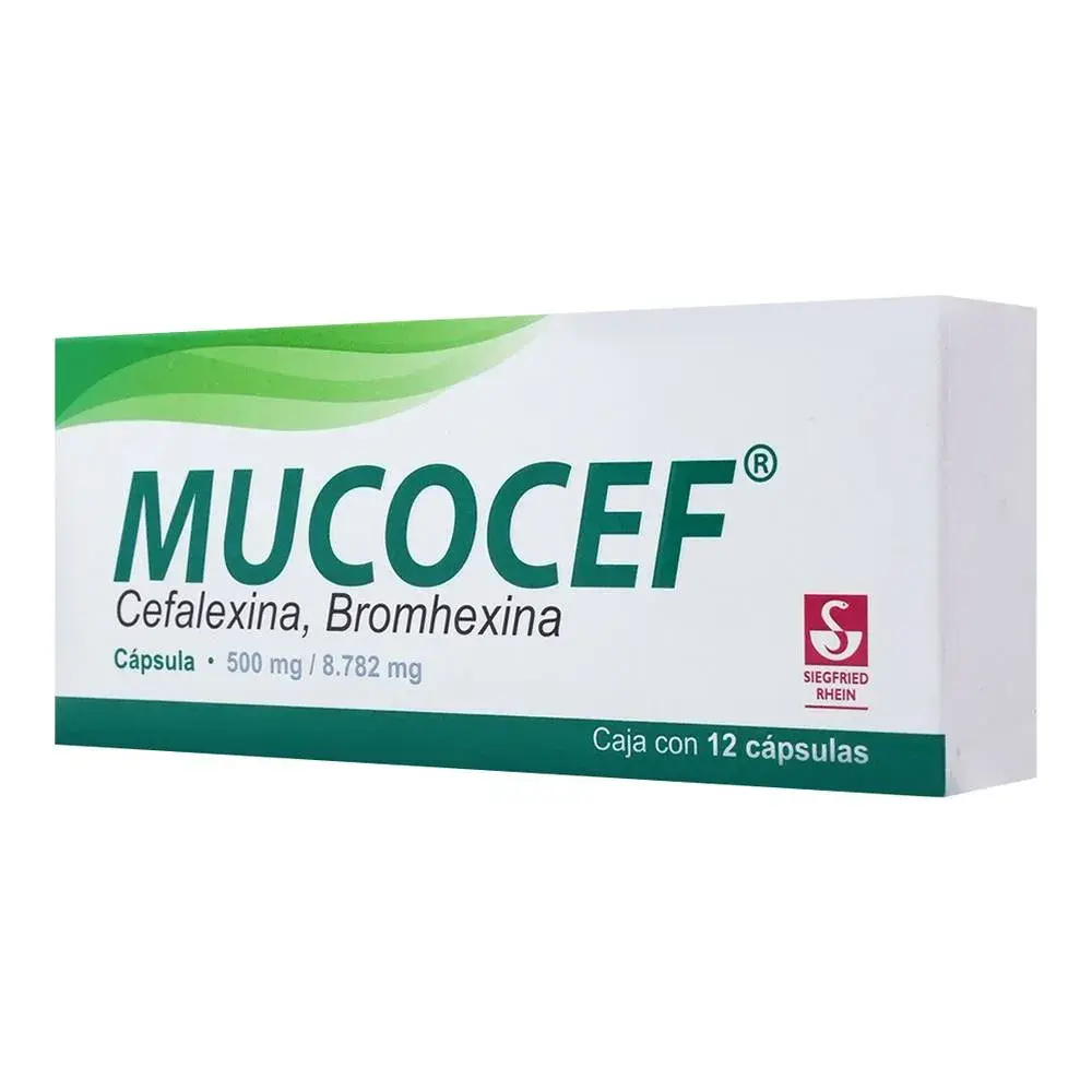MUCOCEF 500/8.782MG CAPSULAS CON 12