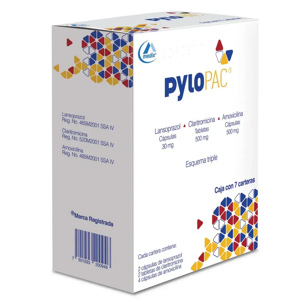PYLOPAC CON 7 CARTERAS 8 TABLETAS CON U