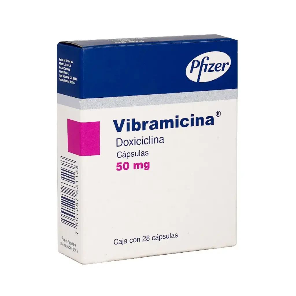 VIBRAMICINA 50MG CAPSULAS CON 28