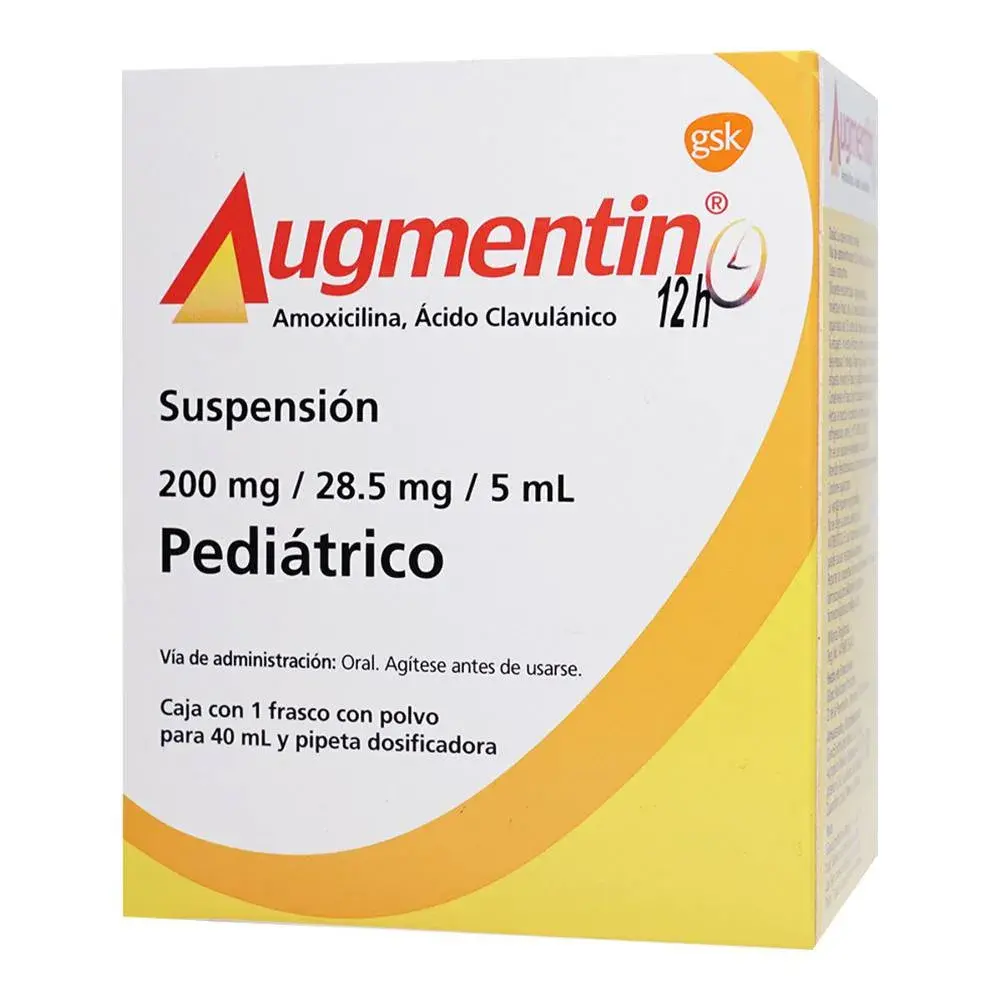 AUGMENTIN 12H 200MG PEDIATRICO SUSPENSION 40ML