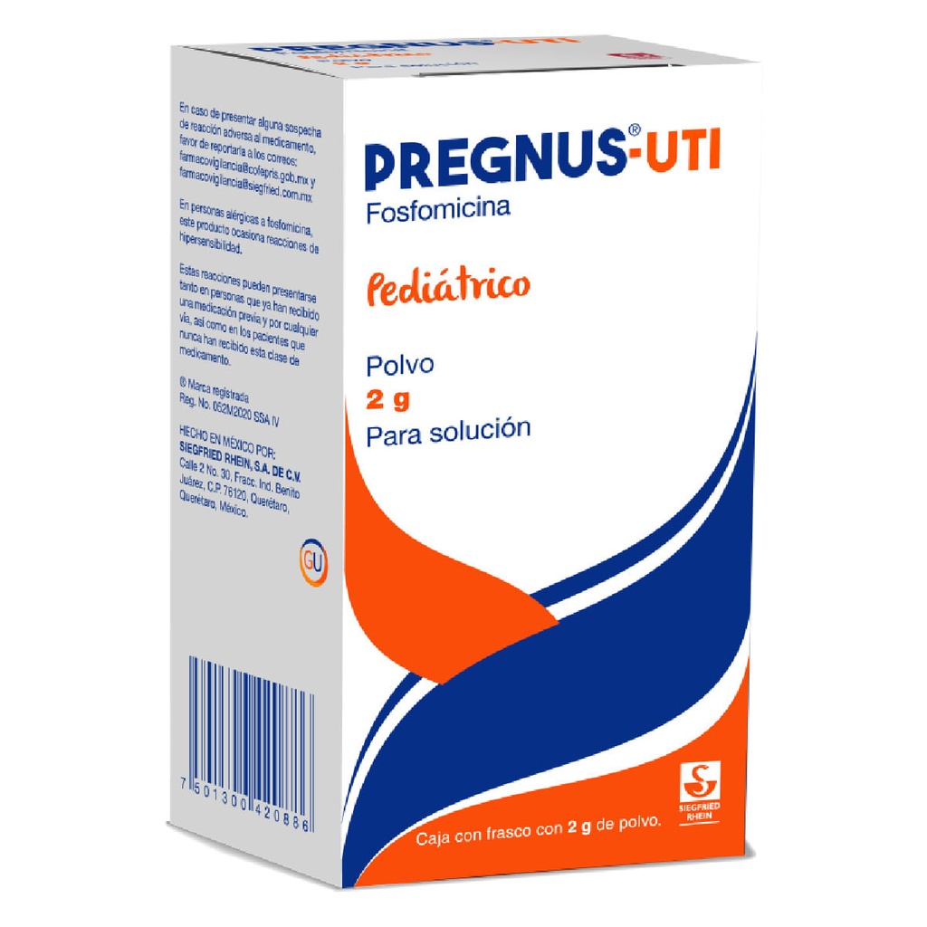 PREGNUS-UTI PEDIÁTRICO 2 G - POLVO (FOSFOMICINA)