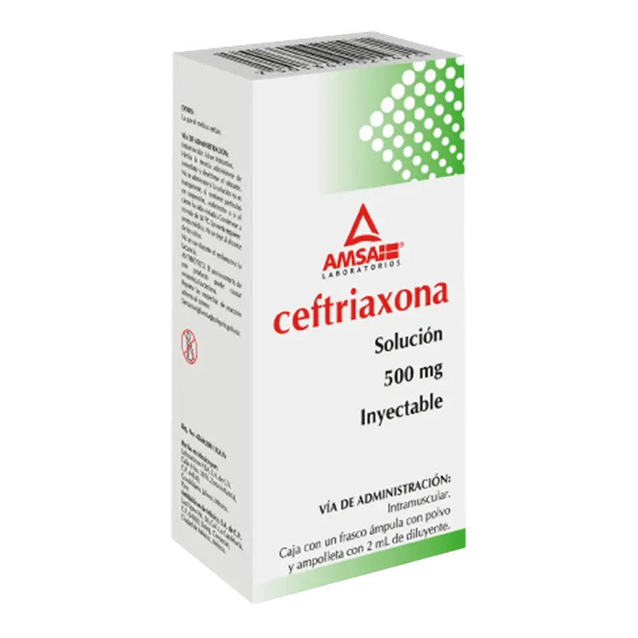CEFTRIAXONA AMSA IM 1 FA 500MG/2 ML (GI)