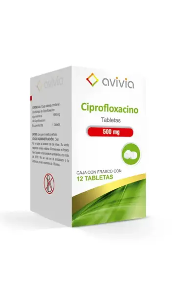CIPROFLOXACINO AVIVIA 500MG TABLETAS CON 12 (GI)