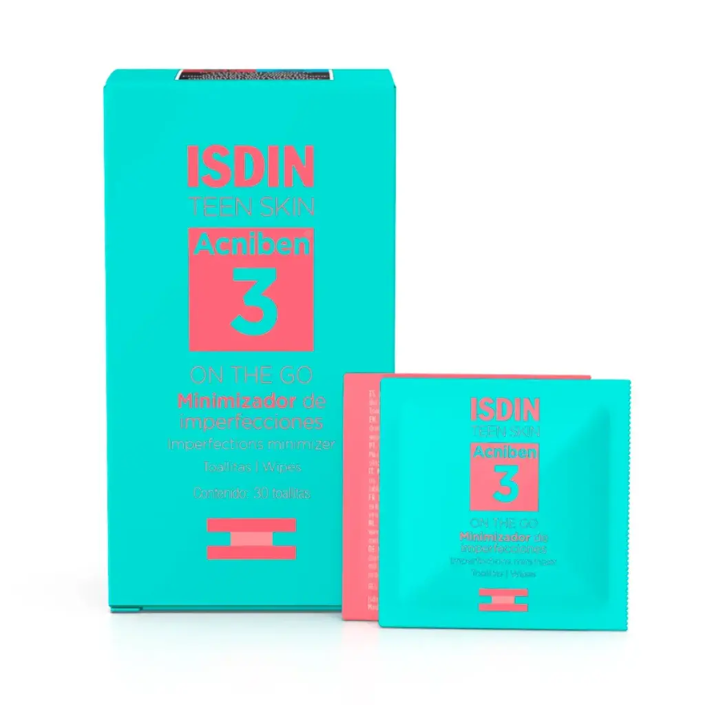 ISDIN TEEN SKIN ACNIBEN 3 ON THE GO TOALLAS CON 30